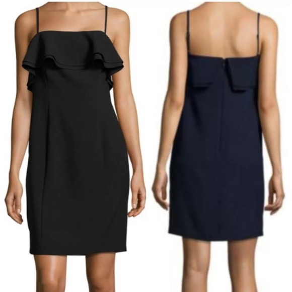 Karl Lagerfeld Black‎ Ruffle Dress Size 8 - Picture 1 of 9